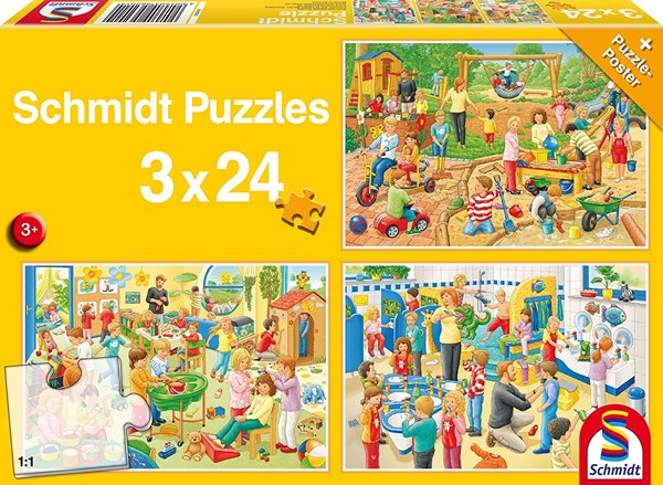 Schmidt Spiele (56201) - "A Day in the Children's Garden" - 24 pieces puzzle