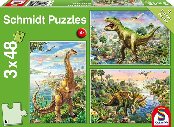 Schmidt Spiele (56202) - "Dinosaurs" - 48 pieces puzzle