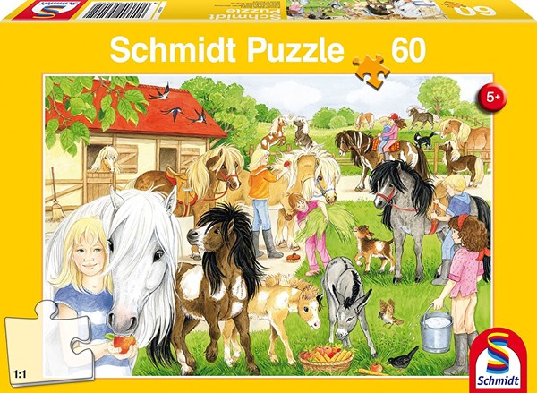 Schmidt Spiele (56205) - "On the Pony Yard" - 60 pieces puzzle