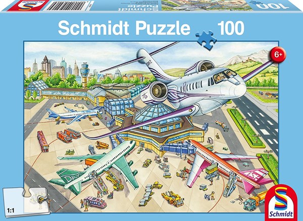 Schmidt Spiele (56206) - "One Day at the Airport" - 100 pieces puzzle