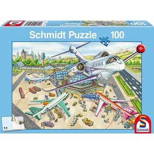 Schmidt Spiele (56206) - "One Day at the Airport" - 100 pieces puzzle
