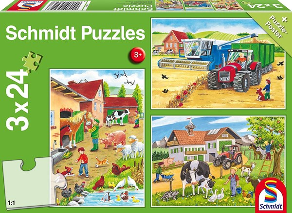 Schmidt Spiele (56216) - "On the Farm" - 24 pieces puzzle