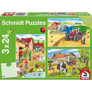 Schmidt Spiele (56216) - "On the Farm" - 24 pieces puzzle