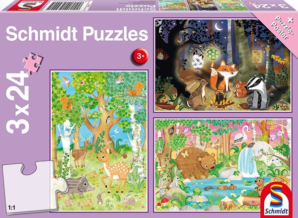 Schmidt Spiele (56220) - "Animals of the Forest" - 24 pieces puzzle