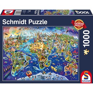 Schmidt Spiele (58288) - "Discover Our World" - 1000 pieces puzzle