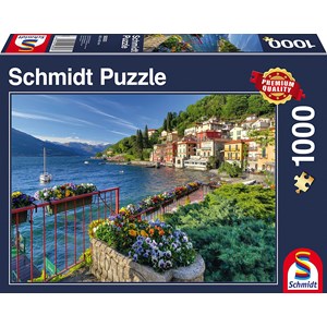 Schmidt Spiele (58303) - "View of Lake Como" - 1000 pieces puzzle