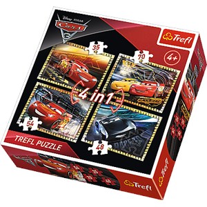 Trefl (34276) - "Cars 3" - 35 48 54 70 pieces puzzle