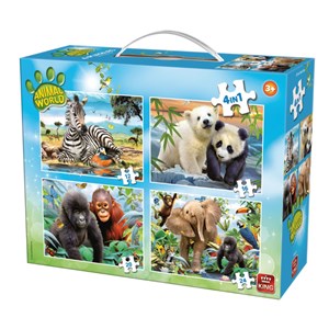 King International (05321) - "Animal World" - 12 16 20 24 pieces puzzle