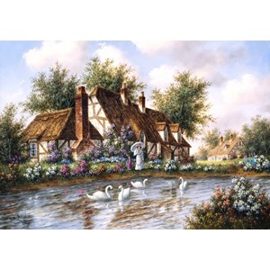 Grafika (02490) - Dennis Lewan: "Admiring The Swans" - 1000 pieces puzzle