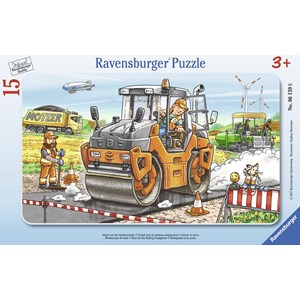 Ravensburger (06139) - "Work with Road Roller" - 15 pieces puzzle