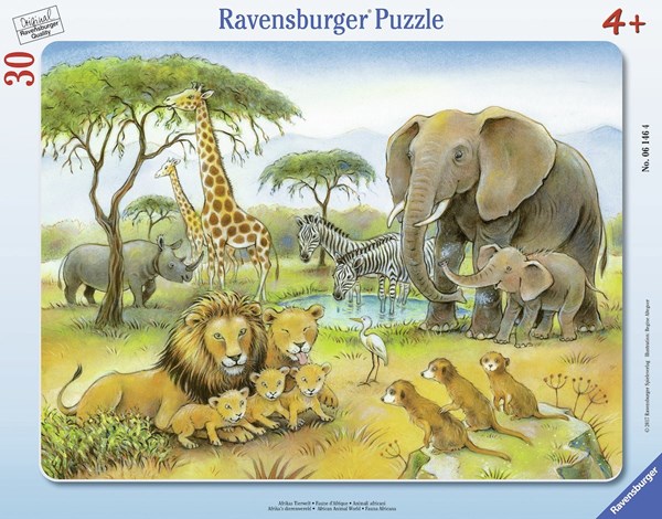 Ravensburger (06146) - "Africa's Wildlife" - 30 pieces puzzle