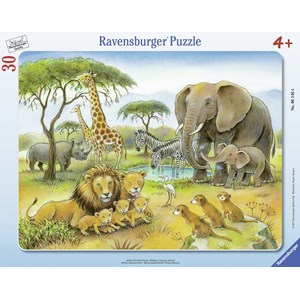 Ravensburger (06146) - "Africa's Wildlife" - 30 pieces puzzle