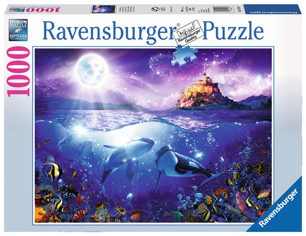 Ravensburger (19791) - "Whales in the Moonlight" - 1000 pieces puzzle