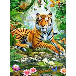 Ravensburger (14742) - "Tiger in the Jungle" - 500 pieces puzzle