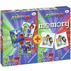 Ravensburger (21300) - "PJ Masks + Memory" - 25 36 49 pieces puzzle