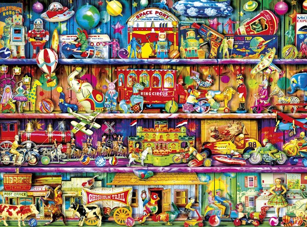 Buffalo Games (11744) - Aimee Stewart: "Vintage Toy Shelf" - 1000 pieces puzzle