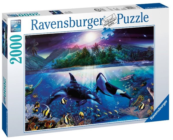 Ravensburger (16661) - "Graceful Killer Whales" - 2000 pieces puzzle