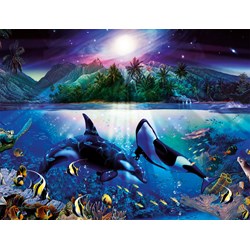 Ravensburger (16661) - "Graceful Killer Whales" - 2000 pieces puzzle