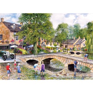 Gibsons (G6072) - Terry Harrison: "Bourton on the Water" - 1000 pieces puzzle