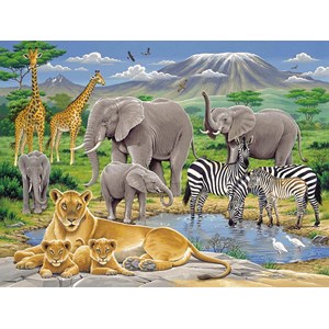 Ravensburger (12736) - "African Animals" - 200 pieces puzzle