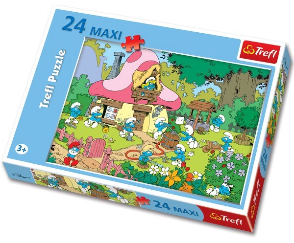 Trefl (14119) - "Smurf Village" - 24 pieces puzzle