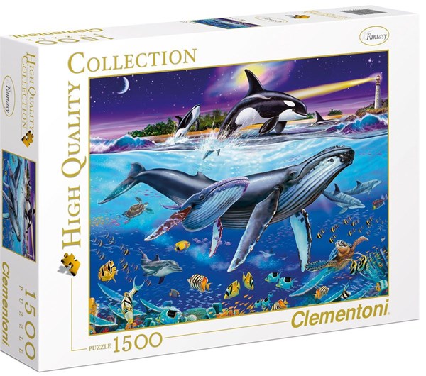 Clementoni (94053) - Christian Riese Lassen: "Whales" - 1500 pieces puzzle