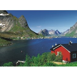 Ravensburger (14176) - "Norwegian Fishing Village" - 500 pieces puzzle