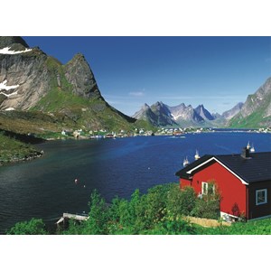 Ravensburger (14176) - "Norwegian Fishing Village" - 500 pieces puzzle