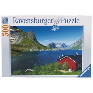 Ravensburger (14176) - "Norwegian Fishing Village" - 500 pieces puzzle