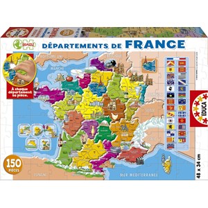 Educa (14957) - "Departments of France" - 150 pieces puzzle