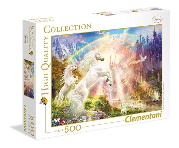 Clementoni (35054) - "Sunset Unicorns" - 500 pieces puzzle