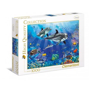 Clementoni (94051) - Christian Riese Lassen: "Dolphins" - 1000 pieces puzzle