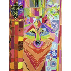 Ravensburger (14368) - "Mystic Wolf, Multi Color" - 500 pieces puzzle