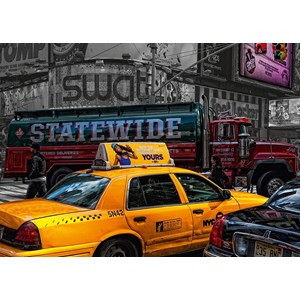 Ravensburger (19443) - "Yellow Taxi" - 1000 pieces puzzle