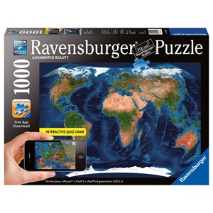 Ravensburger (19308) - "World Map" - 1000 pieces puzzle