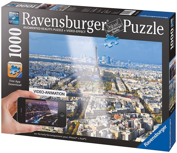 Ravensburger (19302) - "Above The Roofs Of Paris" - 1000 pieces puzzle
