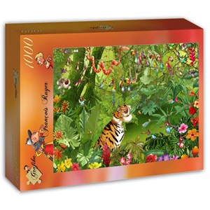 Djeco Puzzle 1000 Pièces Panoramique Gallery : Rainbow Tigers