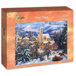 Grafika (T-00723) - Chuck Pinson: "Sledding To Town" - 1500 pieces puzzle