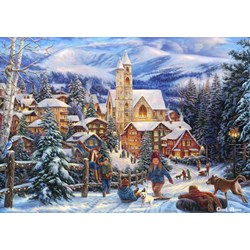 Grafika (T-00723) - Chuck Pinson: "Sledding To Town" - 1500 pieces puzzle