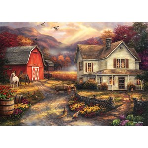 Grafika (T-00764) - Chuck Pinson: "Relaxing on the Farm" - 1500 pieces puzzle