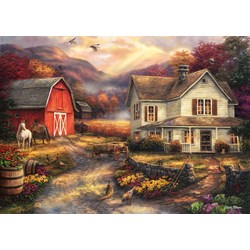 Grafika (T-00766) - Chuck Pinson: "Relaxing on the Farm" - 500 pieces puzzle