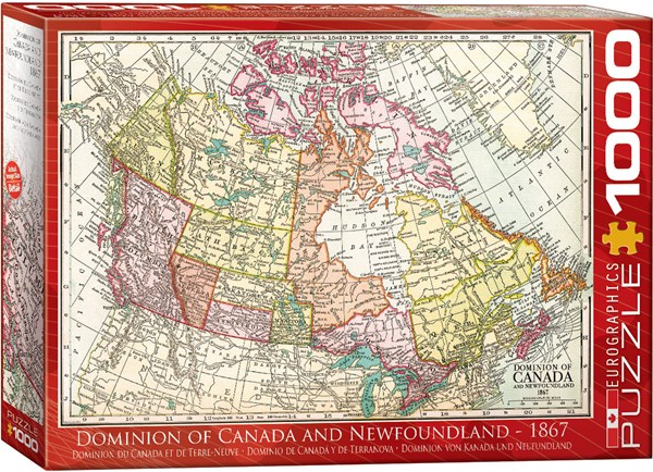 Eurographics (6000-5304) - "Antique Map - Dominion of Canada & Newfoundland" - 1000 pieces puzzle