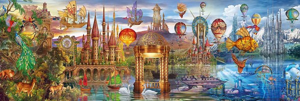 Clementoni (39424) - "Fantasy Panoramic" - 1000 pieces puzzle
