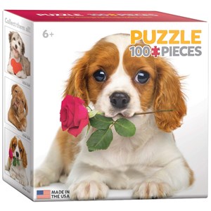 Eurographics (8104-0617) - "Dog with Rose" - 100 pieces puzzle