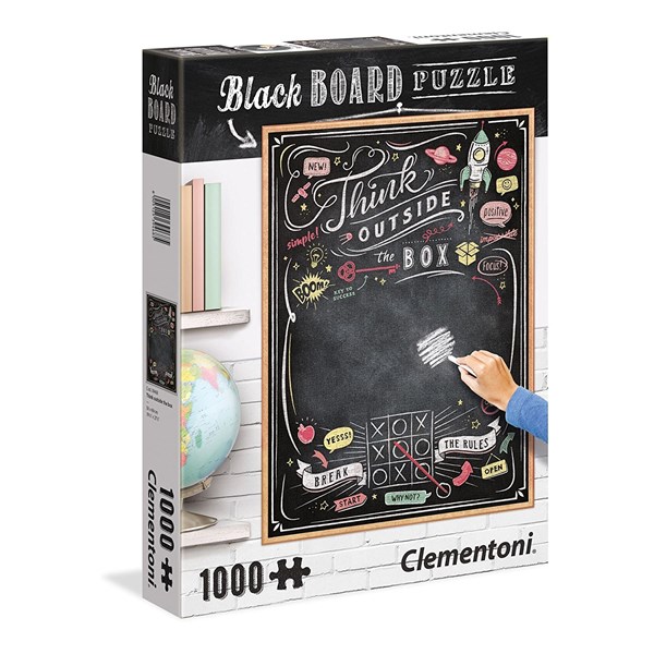 Clementoni (39468) - "Think Outside the Box, Black Board" - 1000 pieces puzzle