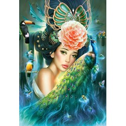 Castorland (C-103195) - "Lady with a Peacock" - 1000 pieces puzzle