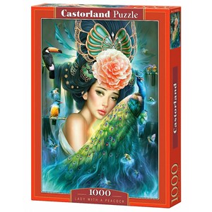 Castorland (C-103195) - "Lady with a Peacock" - 1000 pieces puzzle