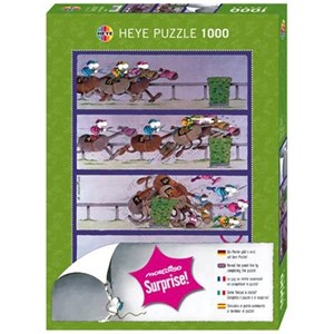 Heye (29173) - Guillermo Mordillo: "Surprise! Horses" - 1000 pieces puzzle