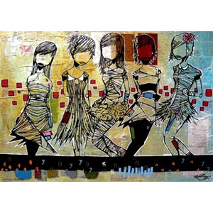 Heye (29418) - Aaron Kraten: "Girls / Filles" - 1000 pieces puzzle