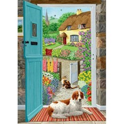 Falcon (11040) - "Through the Cottage Door" - 500 pieces puzzle